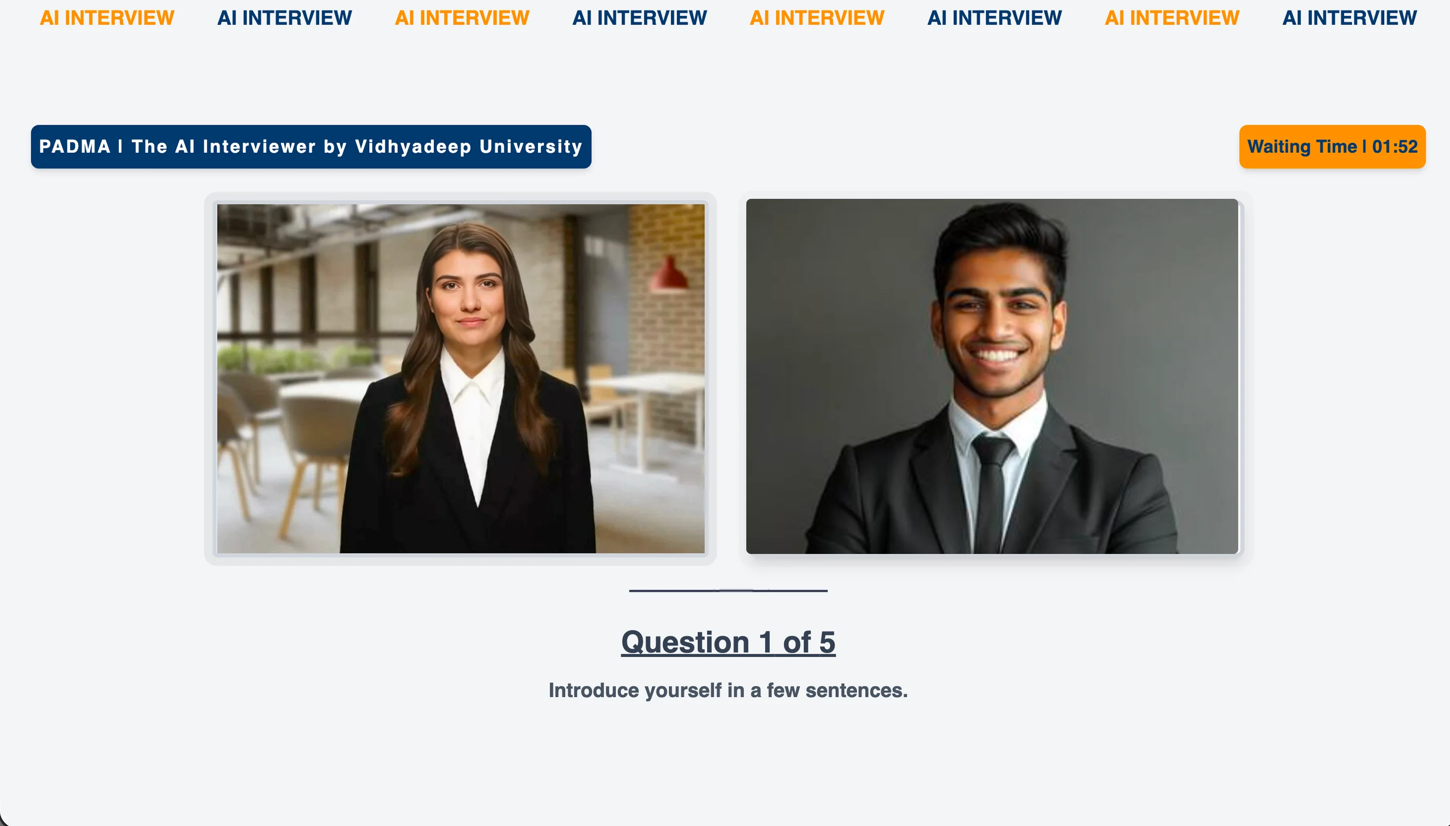 AI Interviewer by Vidhyadeep University