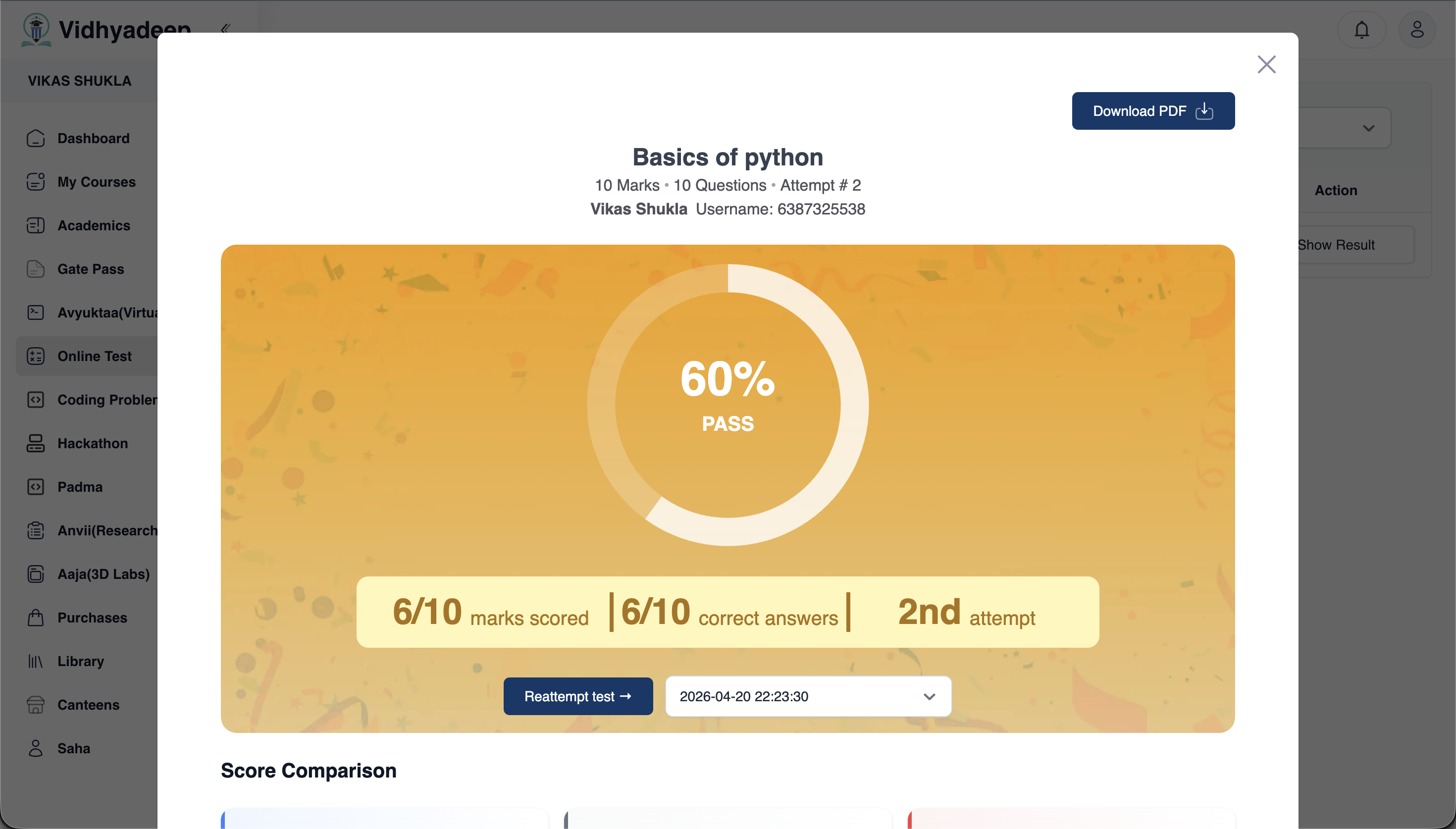 AI Assessments by Vidhyadeep University