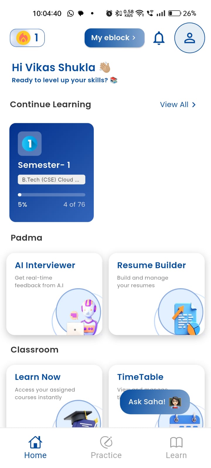 Web Platform by Vidhyadeep University
